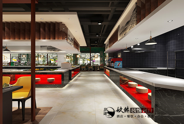 銀川自助餐廳裝修|銀川自助餐廳裝修設計|镹臻裝修網
